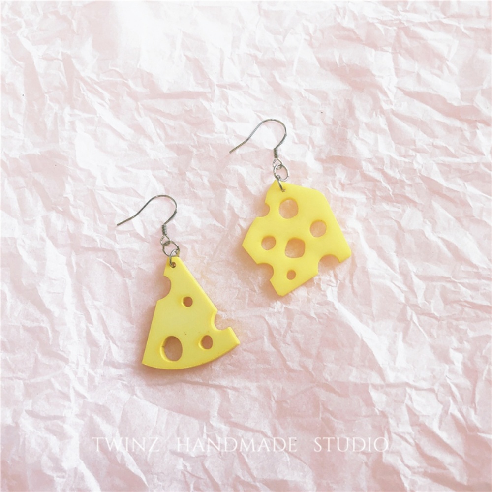 Last pair!! 🍃Handmade Cheese Drop Earrings - Picture 5 of 7